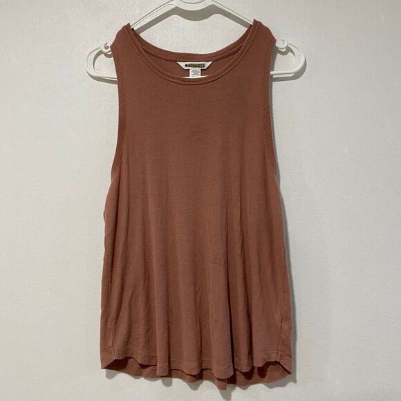 Athleta Sleeveless Tank Top Small Terracotta Brown Lightweight Lounge Activewear - Picture 1 of 5